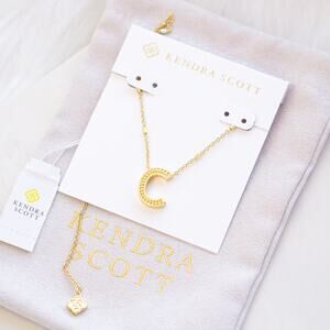 Kendra Scott Letter C Pendant Necklace in Gold